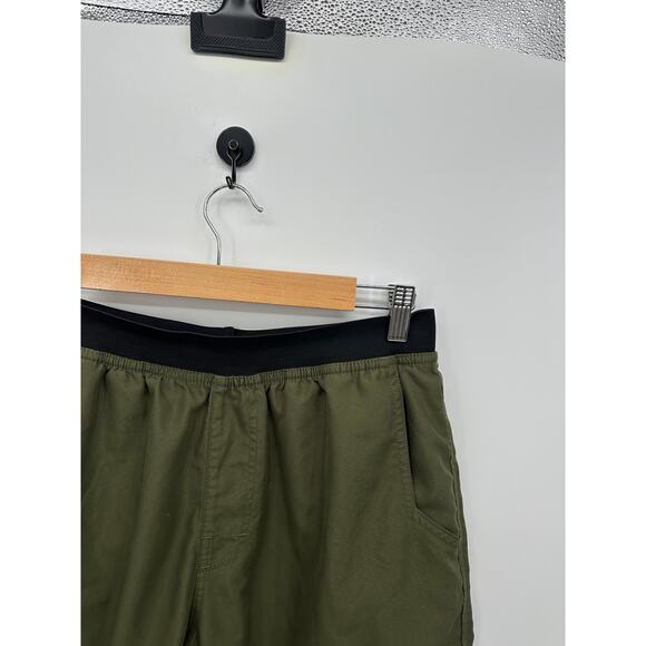 Prana Mens Green Breathe Shorts Size M Pull On Stretch Workout Gym Training - Picture 5 of 6